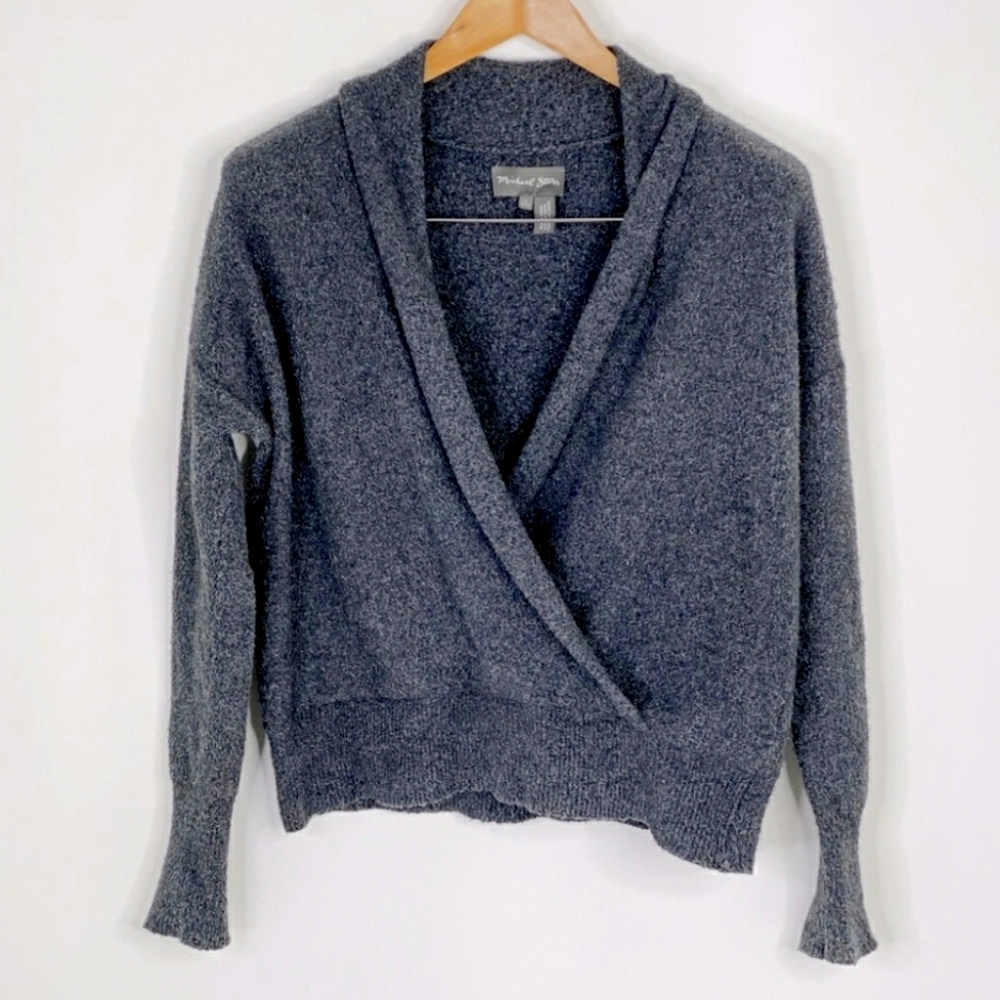 Michael Stars Merino Wool Blend Wrap Sweater
